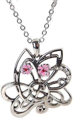 MYSTICA JEWELRY COLLECTION MARIPOSA PRETTY BUTTERFLY NECKLACE PENDANT PEWTER ALLOY