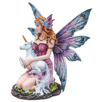 BOTEGA EXCLUSIVE  Fairy Princess with Unicorn Baby Collectible Figurine Statue