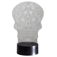 PACIFIC GIFTWARE LED Light 3D Day of The Dead Floral Decorative Sign Panel Home Decor