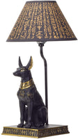 Pacific Giftware Egyptian God of Underworld Anubis Sculptural Table Lamp with Shade 18 inch Tall