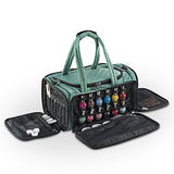 KIOTA Pro Nail Artist Storage Bag, Manicure Storage Bag, Soft Sided Beauty Organizer Cosmetic Bag with Pockets, Shoulder Strap, Pink