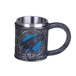 PACIFIC GIFTWARE Raven Mug 11oz Resin Coffee Mug with Stainless Steel Insert