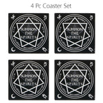 PACIFIC GIFTWARE Summon The Spirits Ceramic Coaster With Cork Backing Set of 4