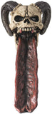 Pacific Giftware Demonic Ram Horned Skull Long Forked Tongue Stick Incense Burner Holder Gothic Halloween Decor