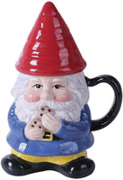 PACIFIC GIFTWARE Ceramic Cute Mr Gnome Lidded Mug