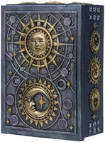 PACIFIC GIFTWARE Fortune Telling Astrology Sun and Moon Design Sculptural Tarot Box Jewelry Trinket Keepsake Fengshui Lucky Talisman Home Accent Decor 5.25"L