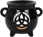 Pacific Giftware Celtic Triquetra Cauldron Tealight Candle Ceramic Oil Burner 4” Tall