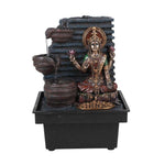 PACIFIC GIFTWARE Sacred Hindu Goddess Lakshmi Flowing Water Fountain Resin Home Decor