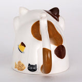 JAPAN COLLECTION Genki Cat Calico Tayo Topsy Turvy Double Walled Espresso 5 oz Drinking Cup Beverages Dining Tableware