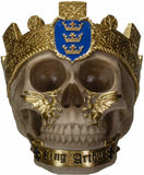 PACIFIC GIFTWARE King Arthur Resin Skull Figurine The Knights of The Round Table Skulls