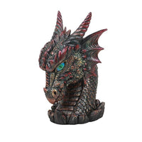 PACIFIC GIFTWARE Medieval Dragon Head Bust Resin Figurine Decorative Home Decor Statue