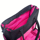 Quilted Shoulder Beauty Bag With Brush Storage Pocket Ideal for Cosmetic Bottles Brushes