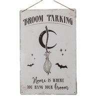 BROOM PARKING METAL HANGING SIGN