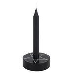 Botega Exclusive 2"D Round Black Pentagram Spell Candle Holder