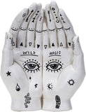 Pacific Giftware Wild Magic Palmistry Cupped Hands Trinket Dish Tray 9” Long