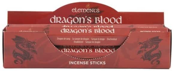 Pacific Giftware Dragon’s Blood Fragrance Elements Incense Sticks Display/Bulk Box Set - 6 Packs of 20 Sticks - 120 Total