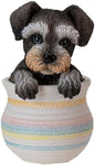 Pacific Giftware Mini Schnauzer in Pot, A Mini Schnauzer in Realistic Form Seated in a Pot, Decorative Mini Schnauzer in Pot