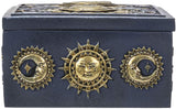 PACIFIC GIFTWARE Fortune Telling Astrology Sun and Moon Design Sculptural Tarot Box Jewelry Trinket Keepsake Fengshui Lucky Talisman Home Accent Decor 5.25"L