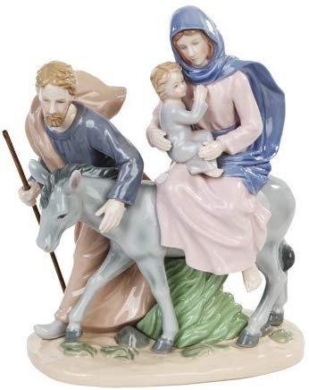 PACIFIC GIFTWARE 5.75 Inch Flight to Egypt Joseph and Mary Religious Statue Figurine