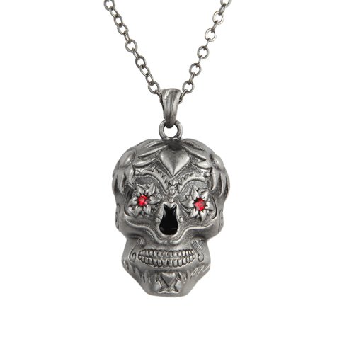 MYSTICA JEWELRY COLLECTION Day of the Dead Skulls Floral Necklace Jewelry