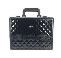 Professional Makeup Artist Travel Cosmetic Train Case w/ 3 Tier Side Extendable Trays Aluminum Hard Case