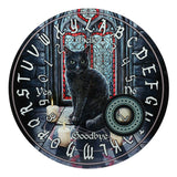 PACIFIC GIFTWARE The Sacred Cat Circle artwork Glass Top Spirit Ouija Board Small Table Home Decor