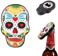 PACIFIC GIFTWARE Day Of The Dead Skull Magnet Bottle Opener Figurine Made of Polyresin