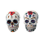 PACIFIC GIFTWARE Day of the Dead Sugar Skull Salt and Pepper Shaker Set