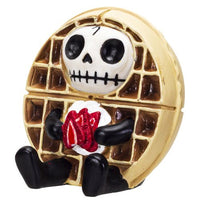 Pacific Giftware Furrybones Puffle Signature Skeleton in a Belgian Waffle  Costume with a Strawberry Topping Friend 3.5” Tall