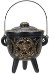 Pacific Giftware LED Triple Moon Ornamental Gold Accent Cauldron 7.20” Tall