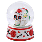PACIFIC GIFTWARE Day of The Dead Sugar Skull Head Water Globe 80mm Home Decor Gift Collectible