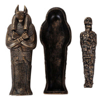 BOTEGA EXCLUSIVE Ancient Egyptian Mummification Mummy Cases Coffins Sarcophagus with Mummy (Anubis)