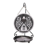 PACIFIC GIFTWARE Mystical Spirit Black and White Ouija Board Backflow Incense Burner with Stand Home Decor