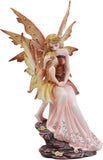 Fairy Mother Embracing Daughter Statue Fairy Garden Fantasy Collector Figurine