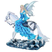 Euphoria Fairy on White Horse Figurine NeneThomas Collectible 12"