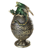 Dragon Protector of the Golden Celtic Egg Orb Sculptural Box 6.5"