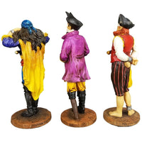 Pirate See Hear Speak No Evil Decorative Shelf Sitter Figurines 5.5" Set of 3